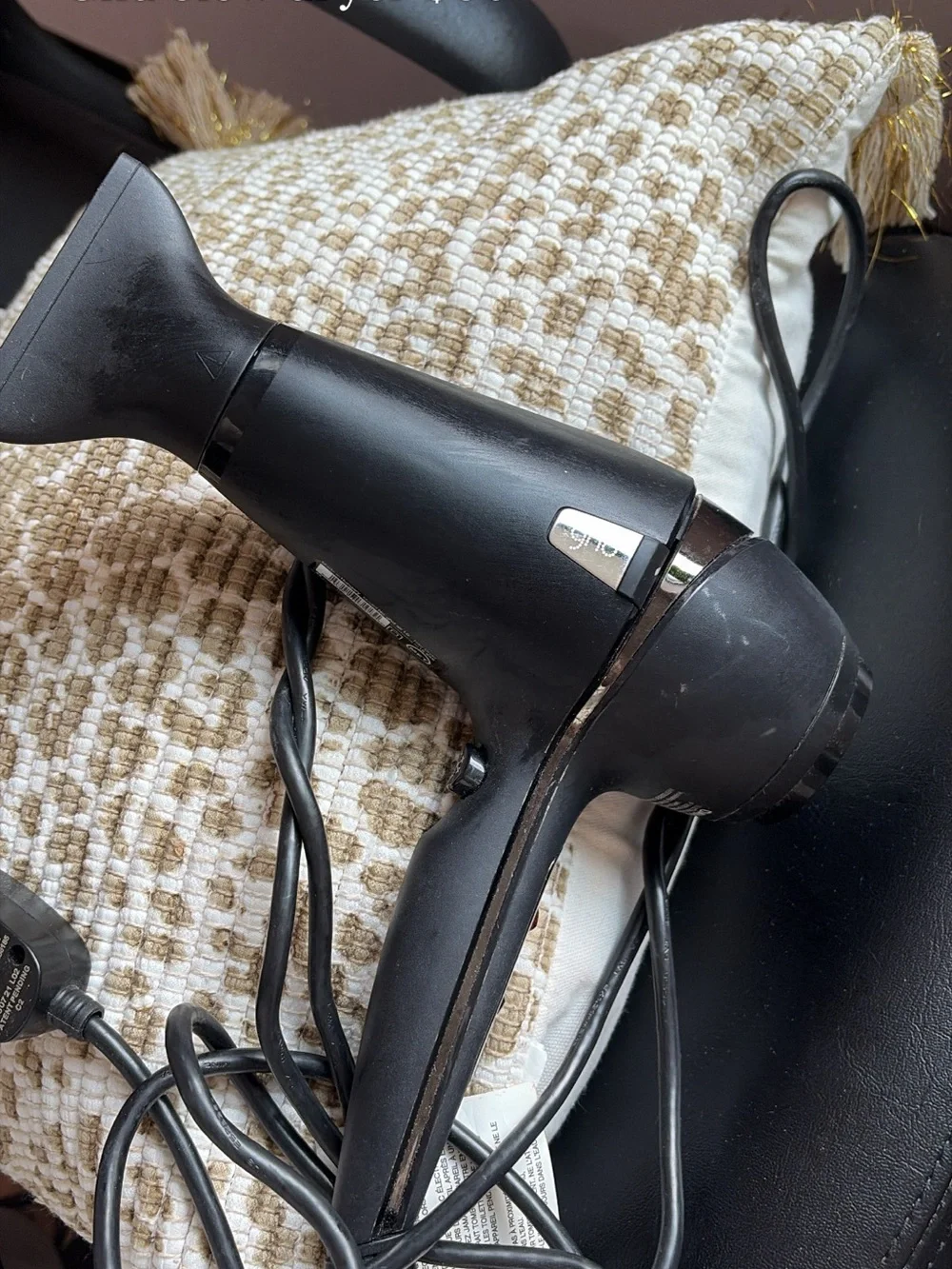 ghd Black Compact Hair Dryer with Concentrator Nozzle